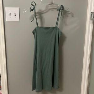 Green spaghetti strap dress from Forever 21.